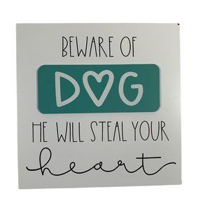 Modern Motivational Wall Art Decor Mindset Inspirational Beware Dog Steal Heart